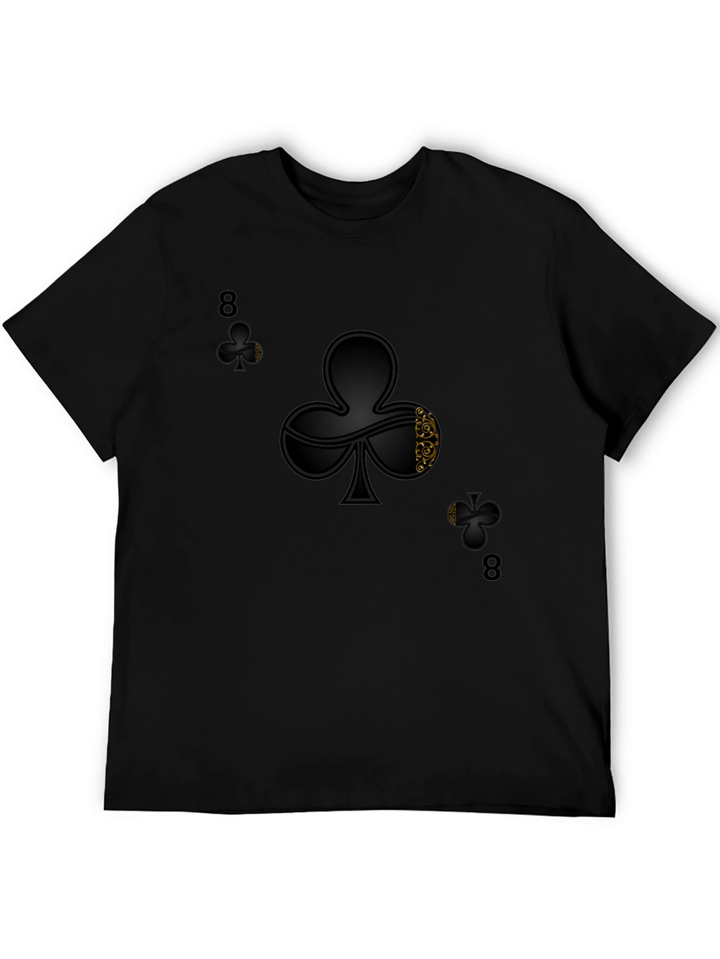 8 of Clubs Graphic Tee - Stylish Black T-Shirt