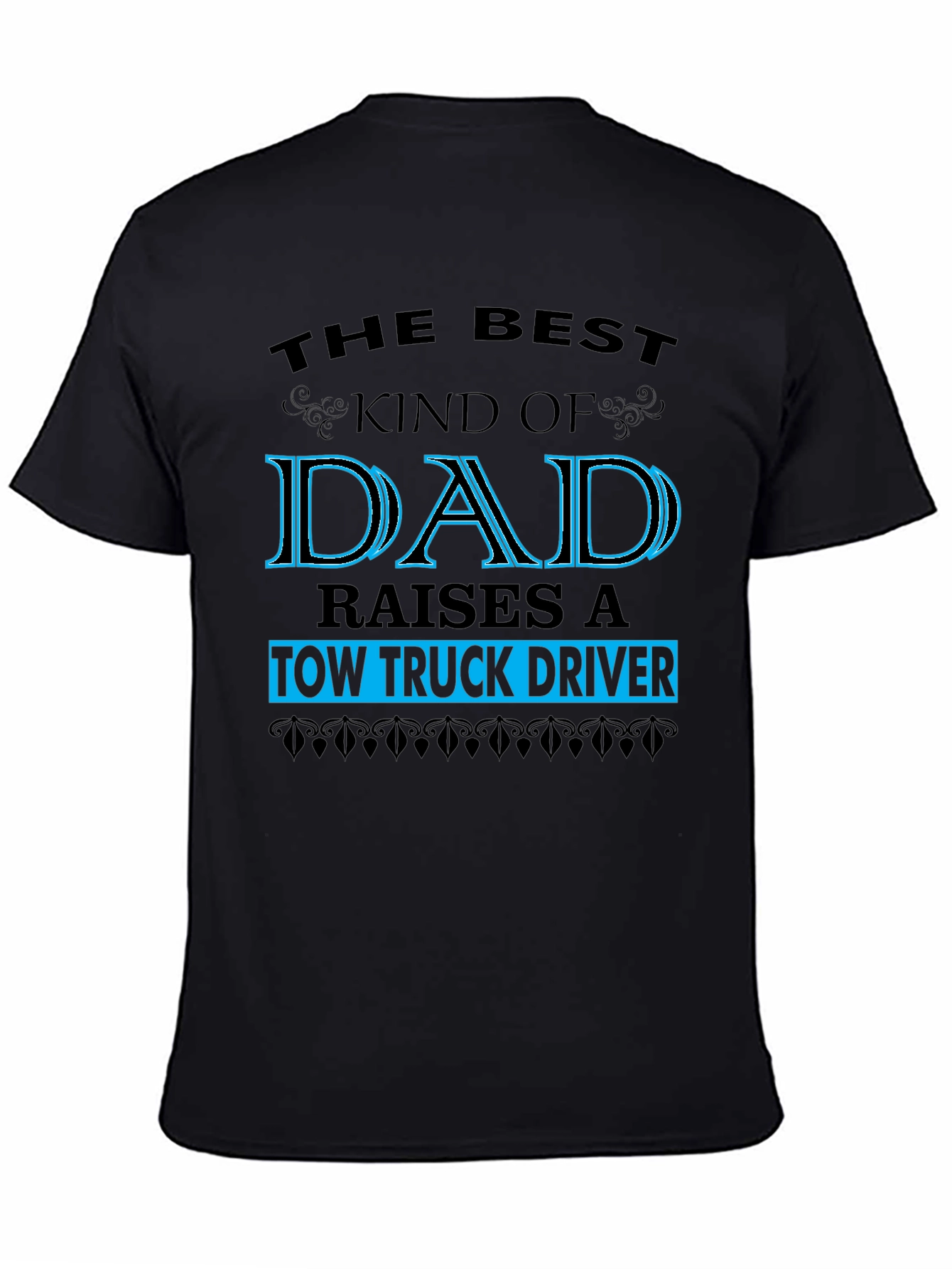 Tow Truck Driver Dad Graphic Tee - Black