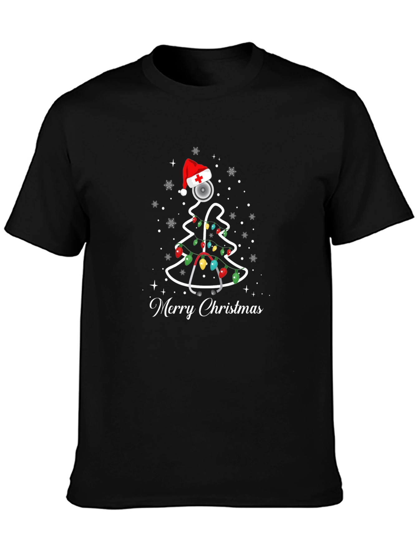Merry Christmas Nurse Tree T-Shirt