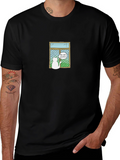 Quarantine Cat T-Shirt - Mens Black Cotton Tee