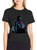 Spartan Warrior Graphic Tee - Black