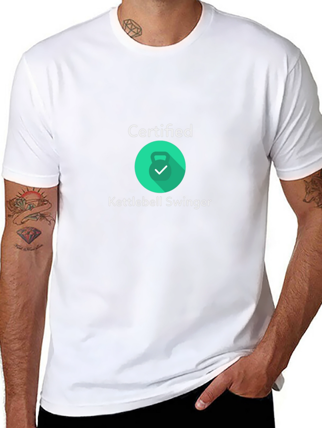 Certified Kettlebell Swinger Black T-Shirt