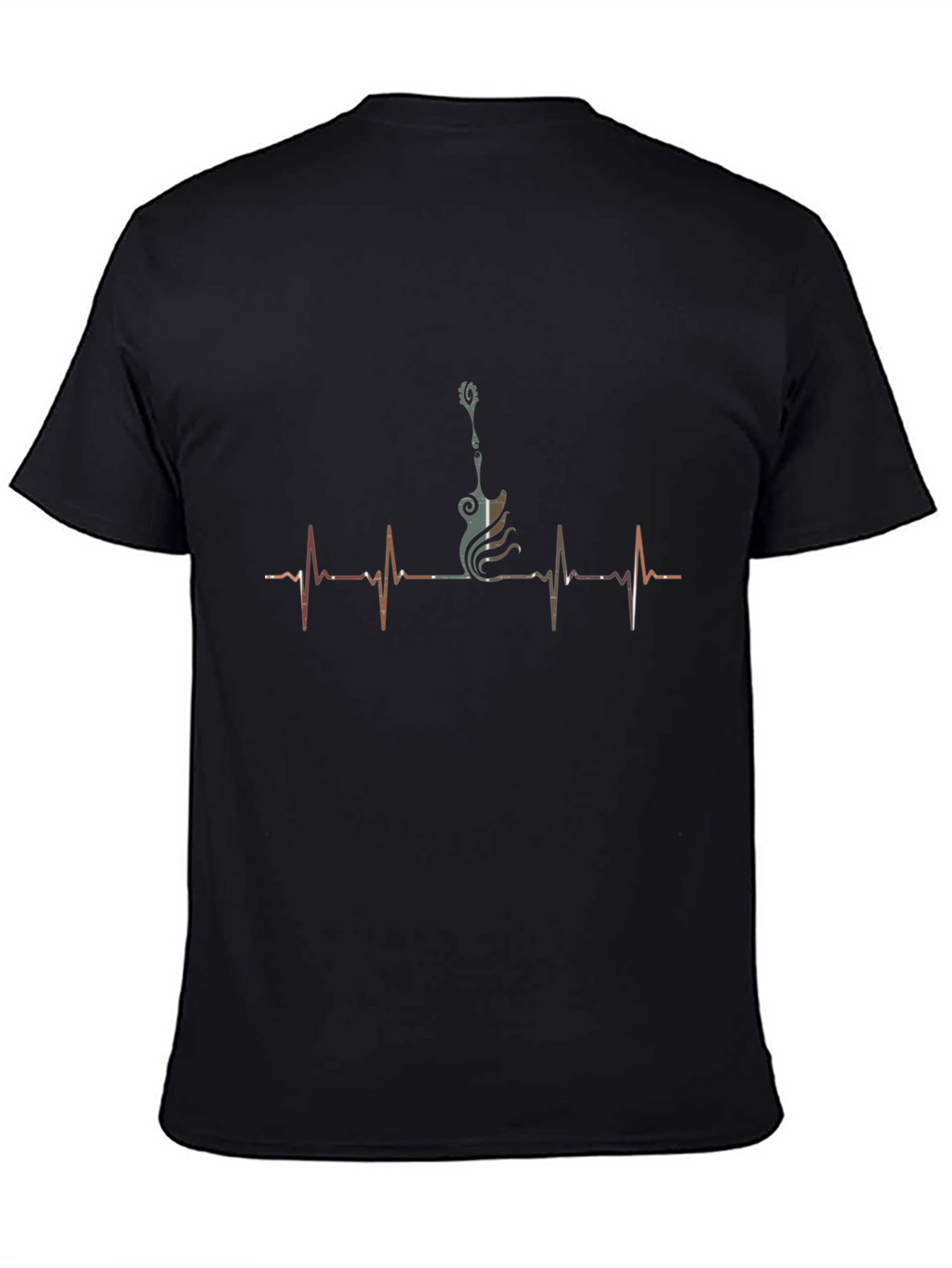Guitar Heartbeat Graphic T-Shirt - Musicians Life Line Tee