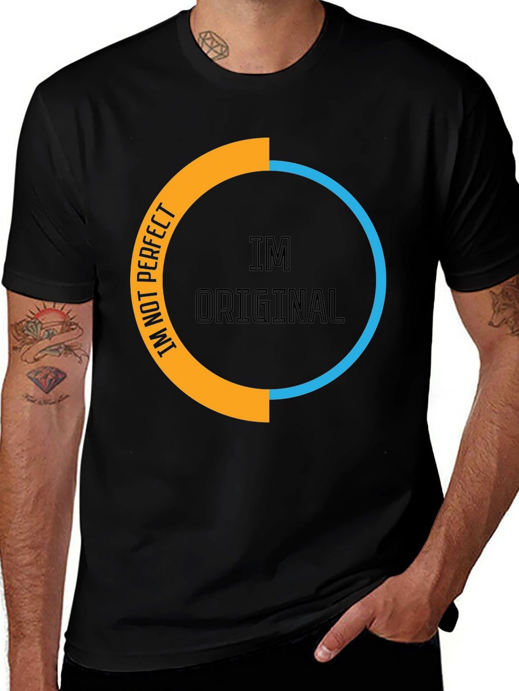 Im Not Perfect Im Original Black T-Shirt