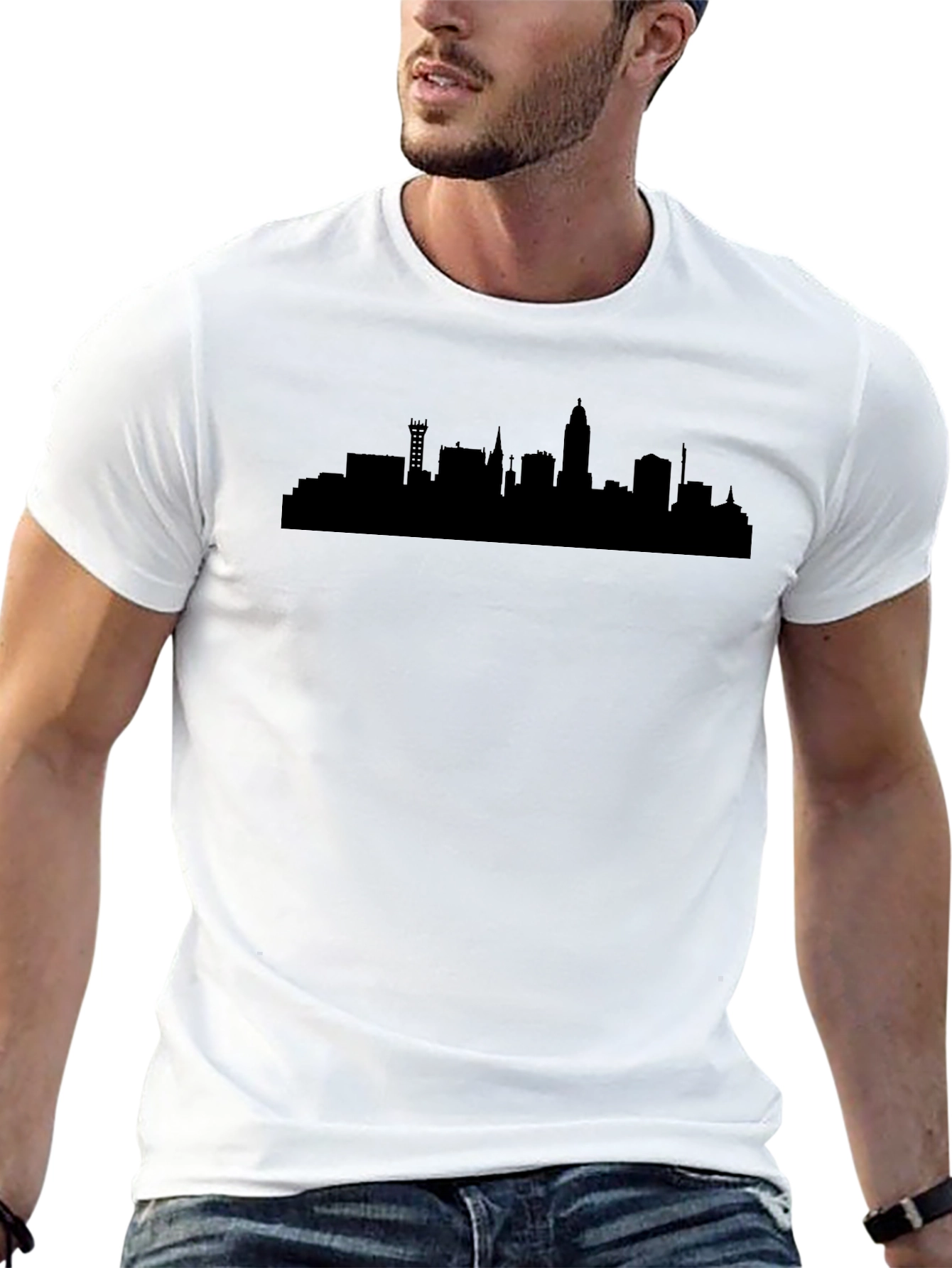 Cityscape Silhouette Tee - Modern Graphic Print