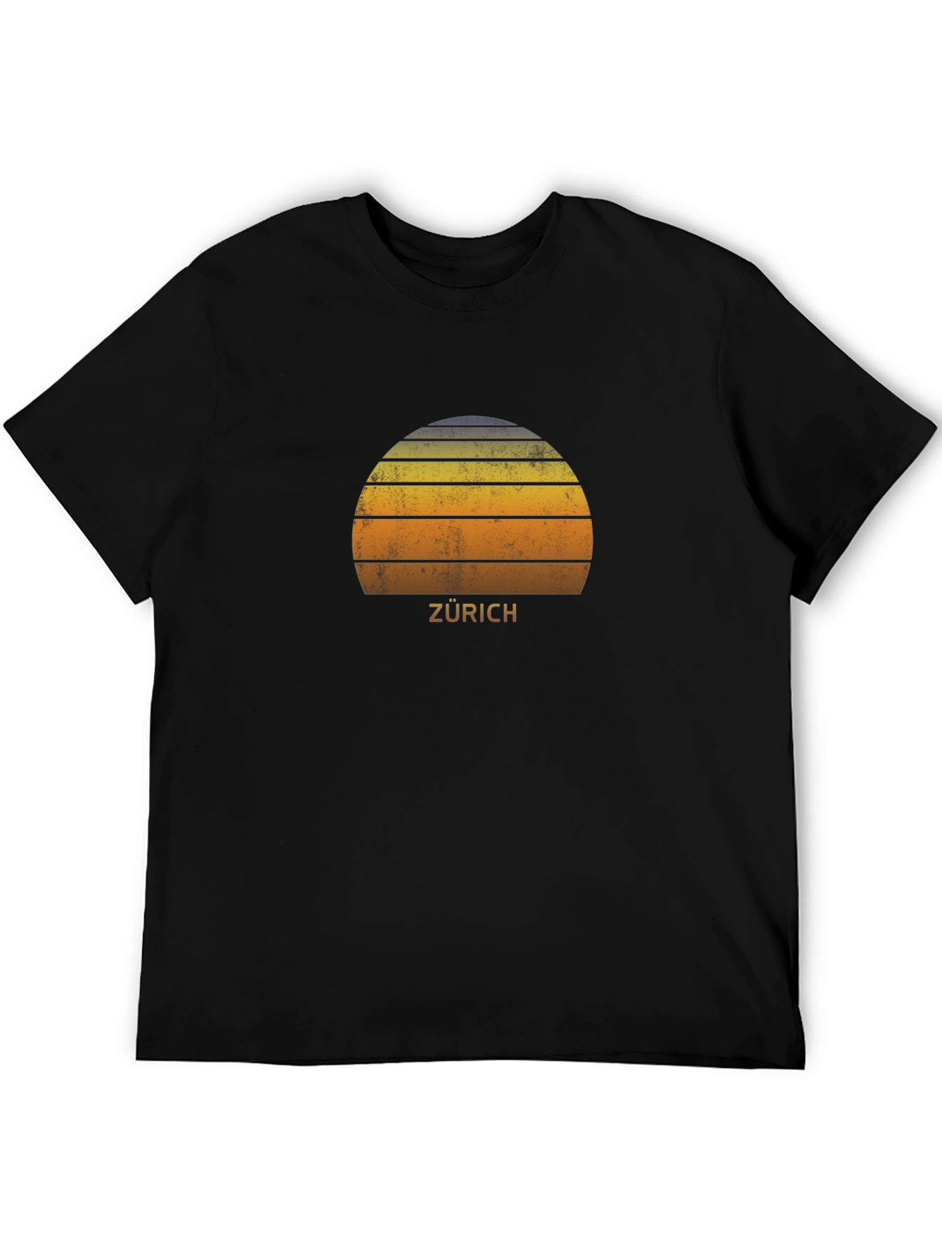 Zurich Retro Sunset T-Shirt - Stylish City Souvenir