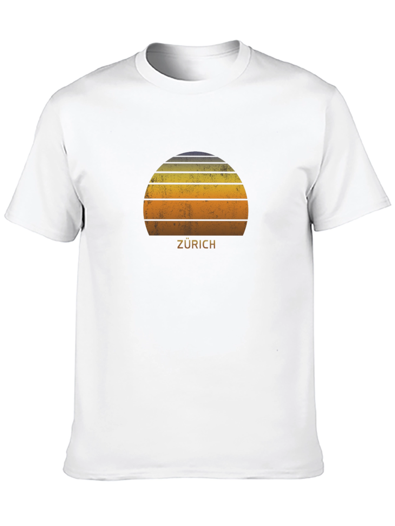Zurich Retro Sunset T-Shirt - Stylish City Souvenir