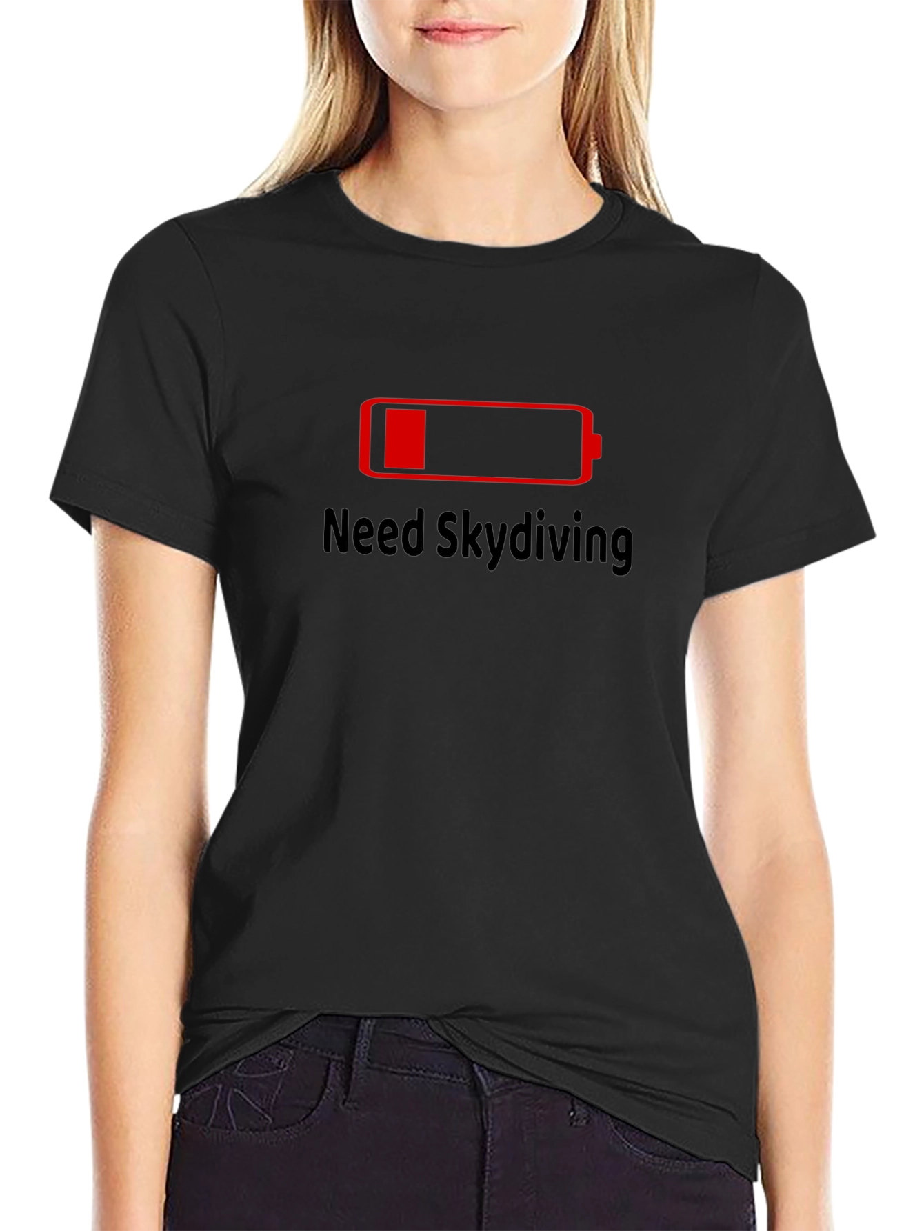 Need Skydiving Black T-Shirt