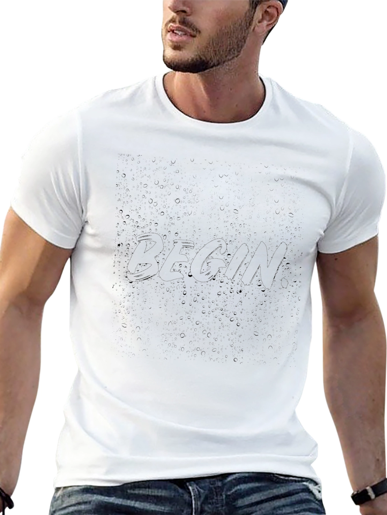 Mens Black Crew Neck Short Sleeve T-Shirt