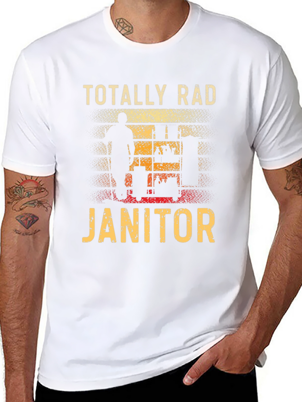 Totally Rad Janitor Graphic T-Shirt