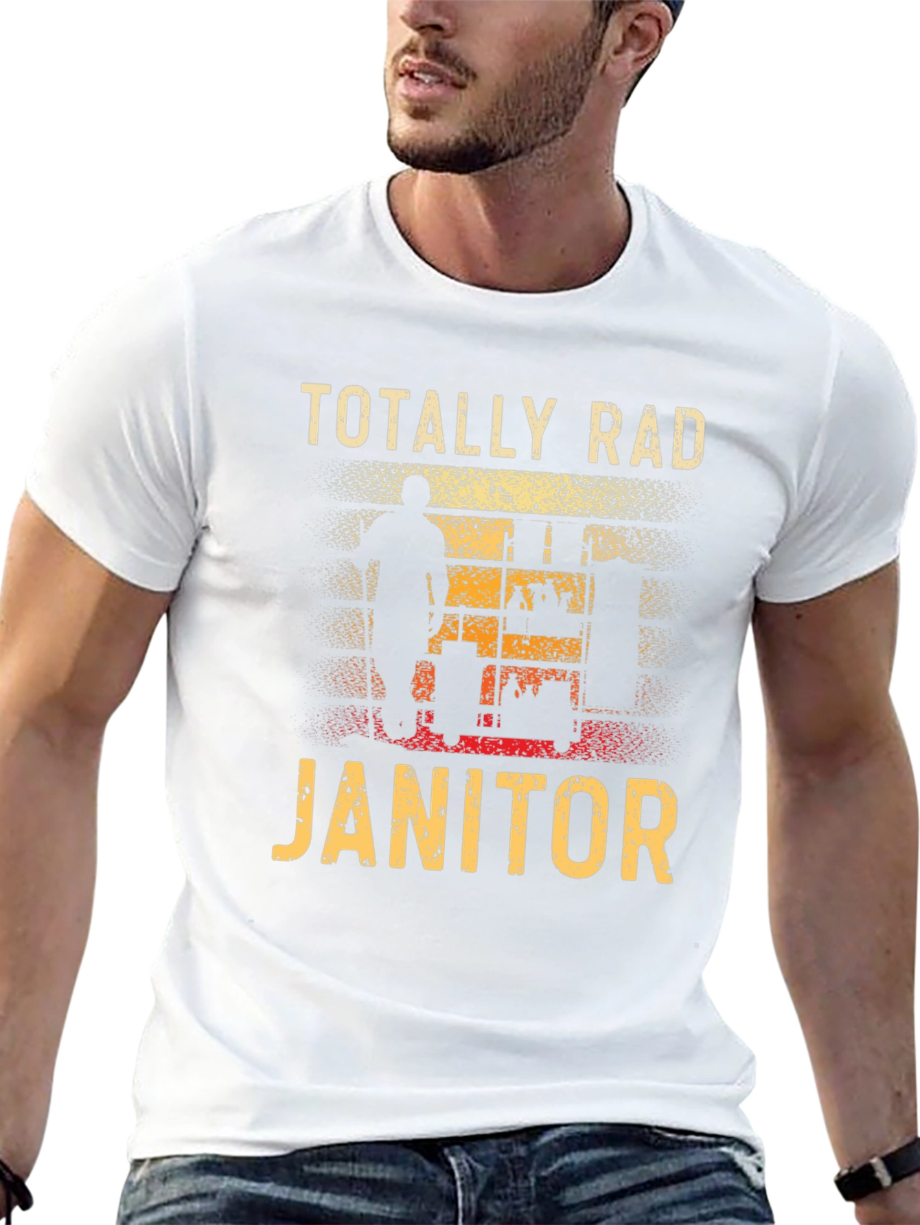 Totally Rad Janitor Graphic T-Shirt