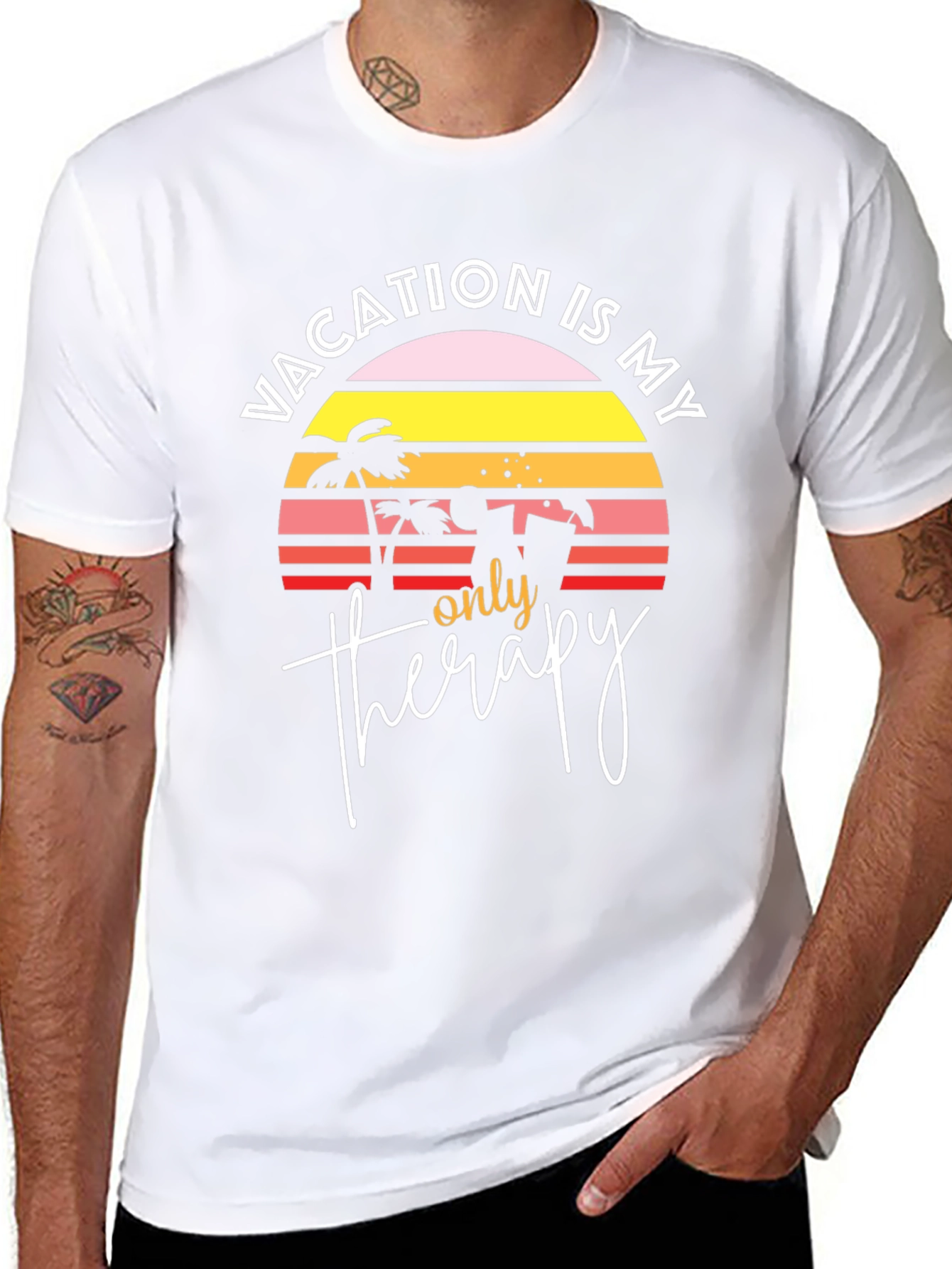Vacation Therapy Graphic T-Shirt - Beach Lover Tee