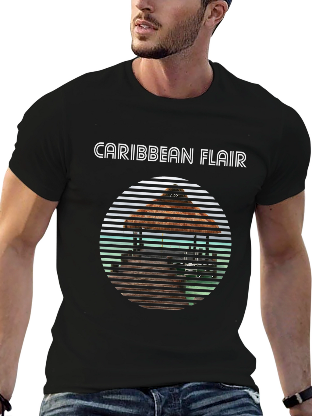Caribbean Flair Graphic Tee - Island Vibes