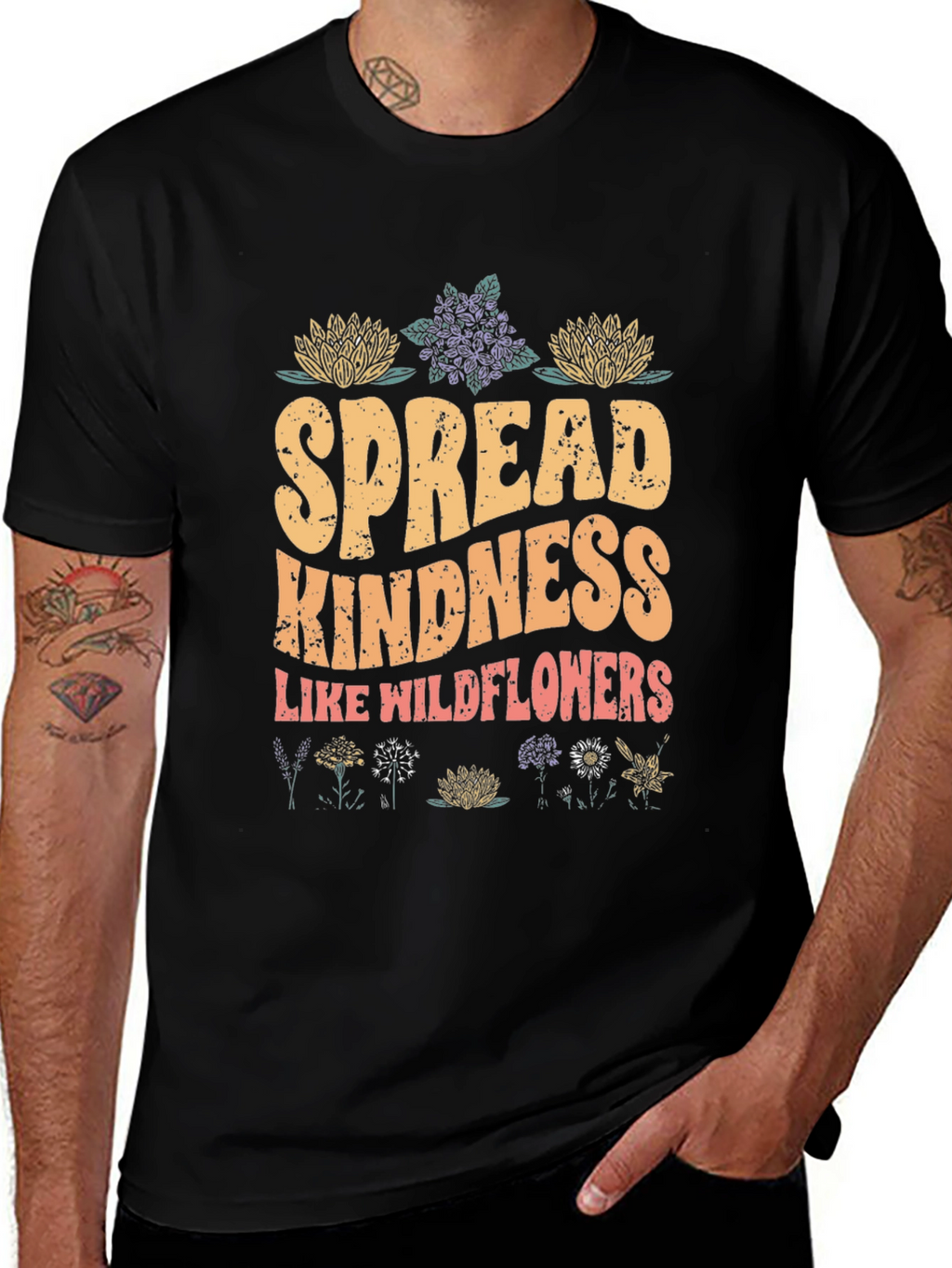 Spread Kindness Graphic Tee - Wildflower Design