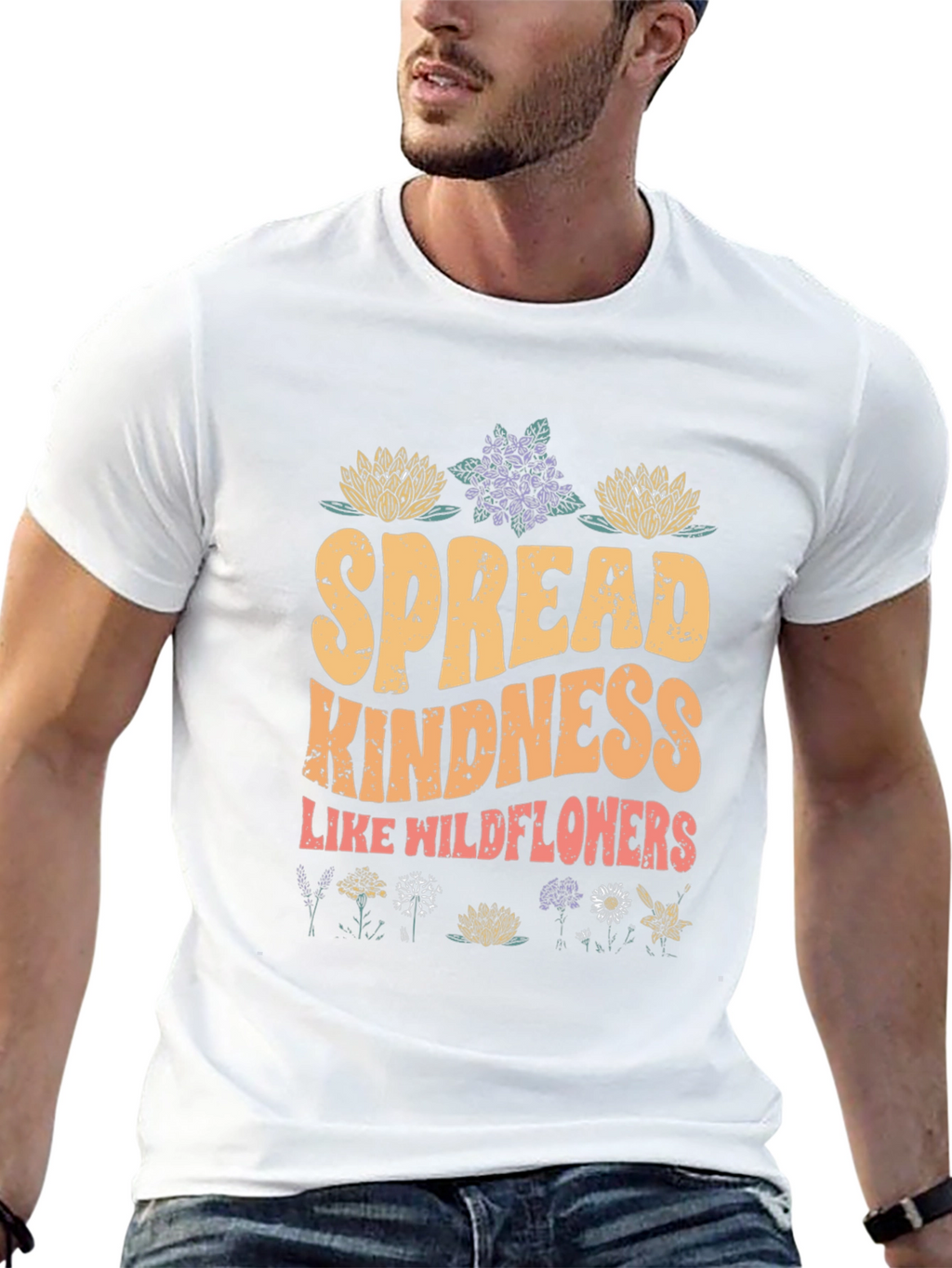 Spread Kindness Graphic Tee - Wildflower Design