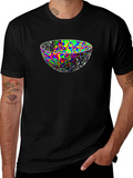 Vaporwave Bowl Graphic Black Tee