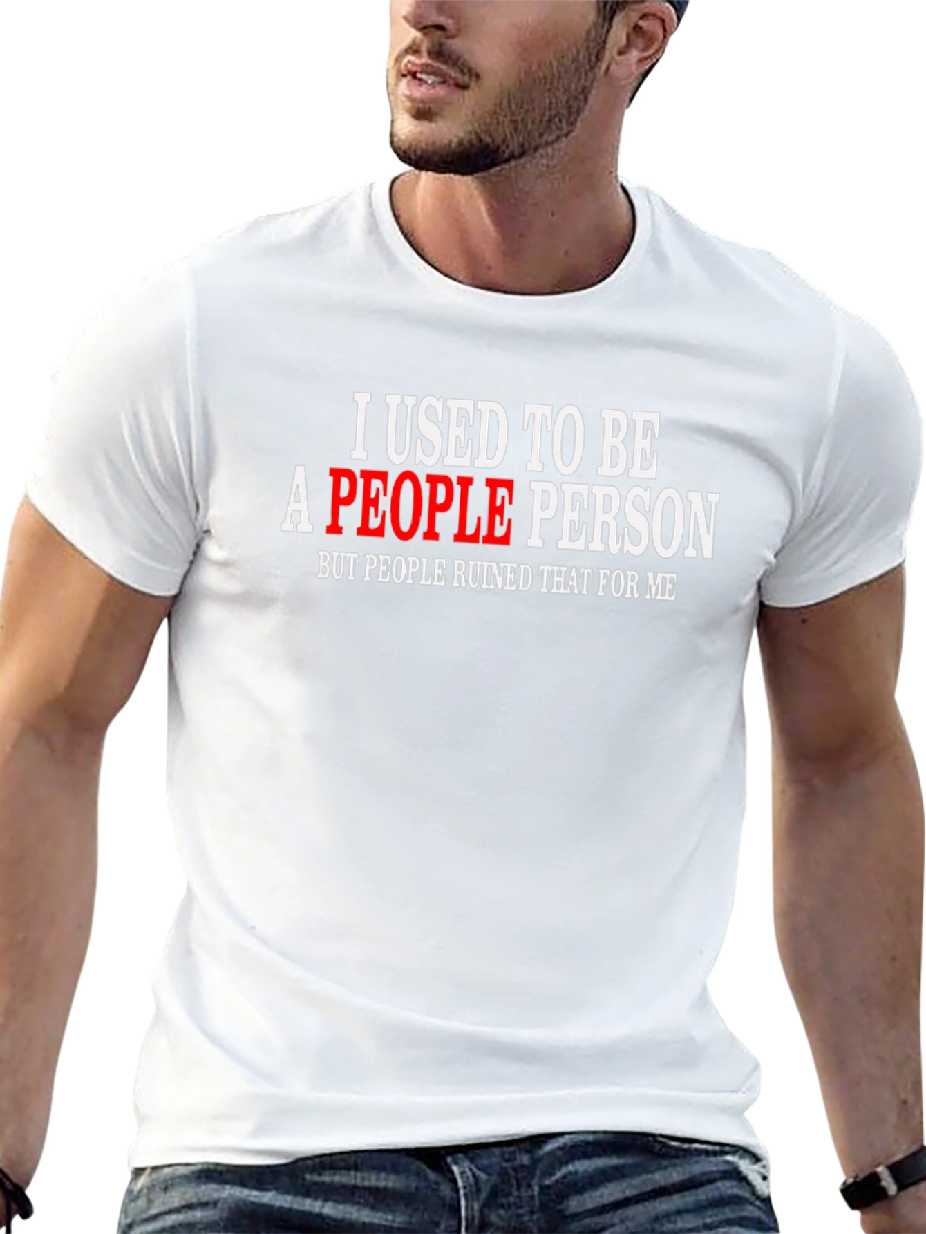 I Used To Be A People Person Black Tee