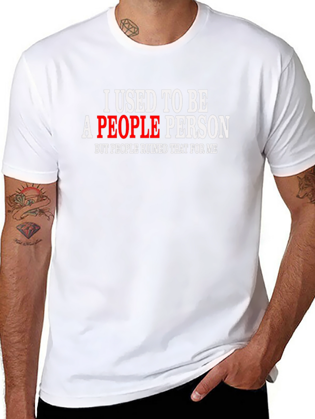 I Used To Be A People Person Black Tee