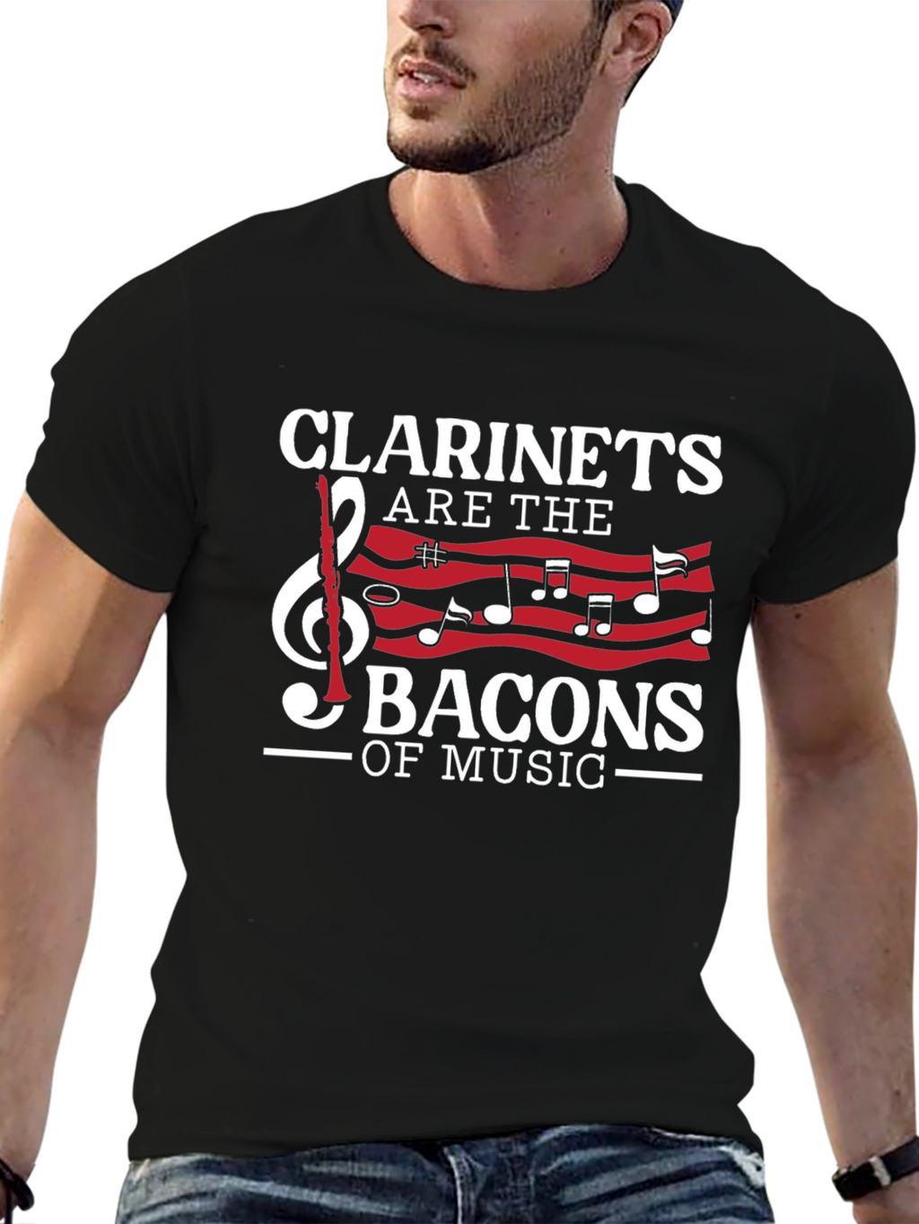 Clarinets are the Bacons of Music Graphic T-Shirt