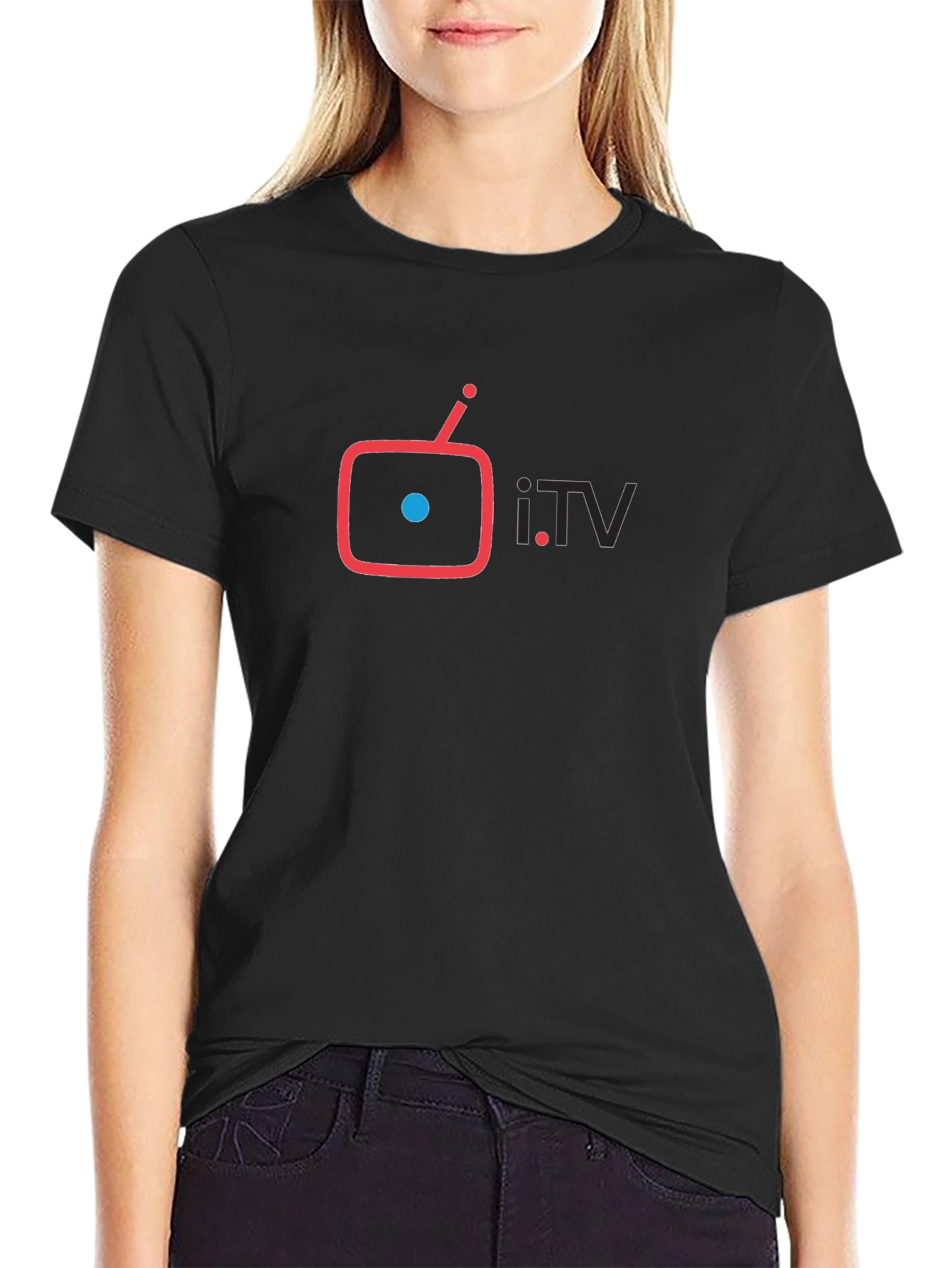 i.TV Graphic T-Shirt - Black