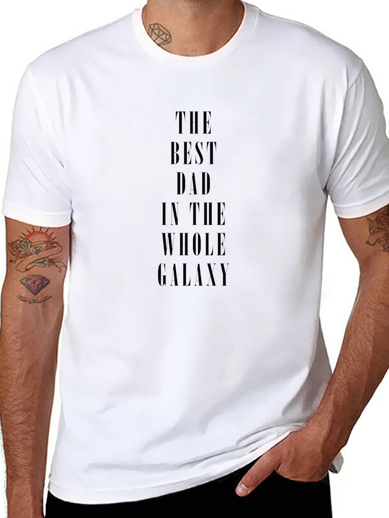 Best Dad in the Galaxy Black T-Shirt
