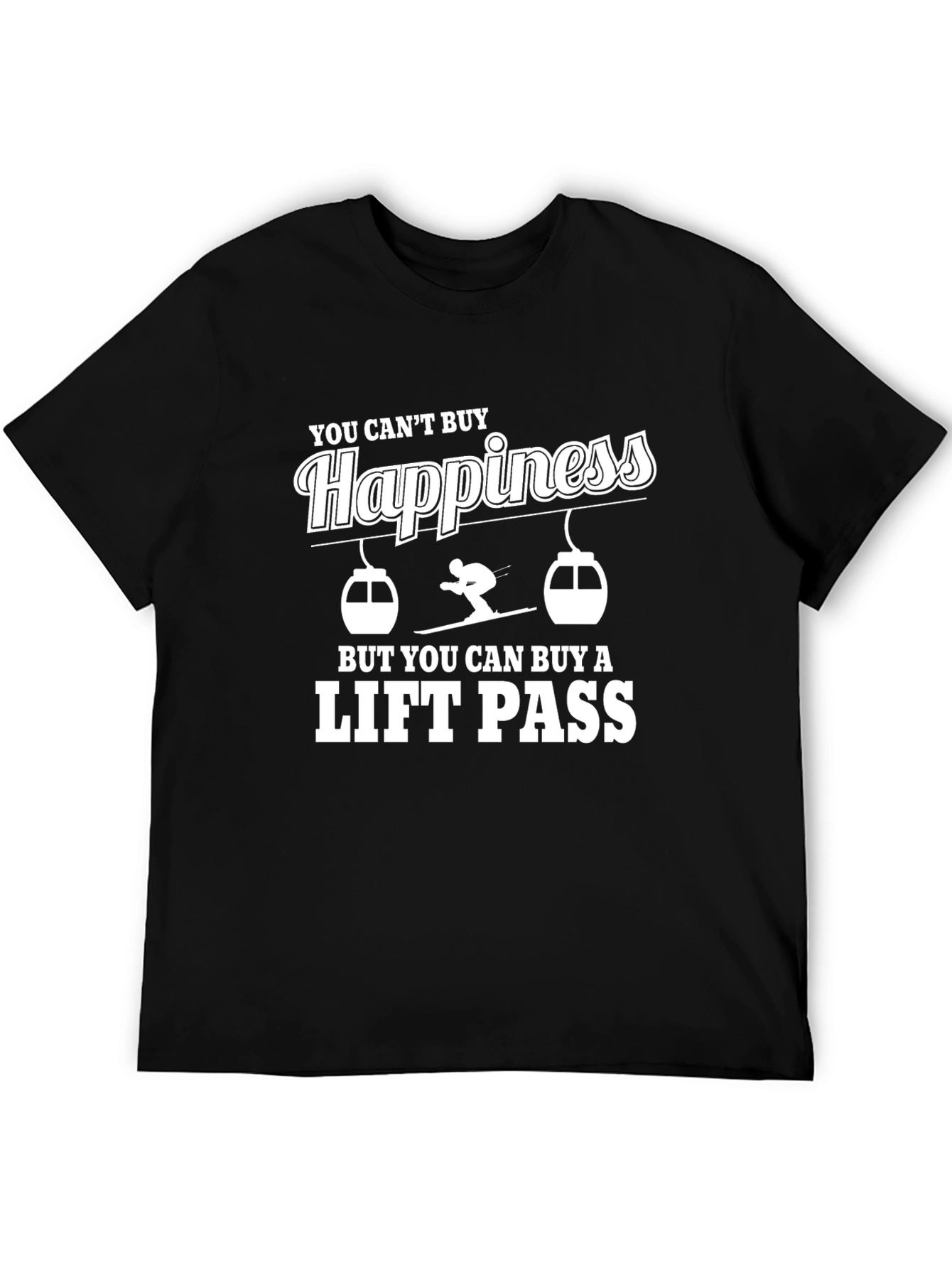 Happiness Lift Pass Graphic T-Shirt - Skiing