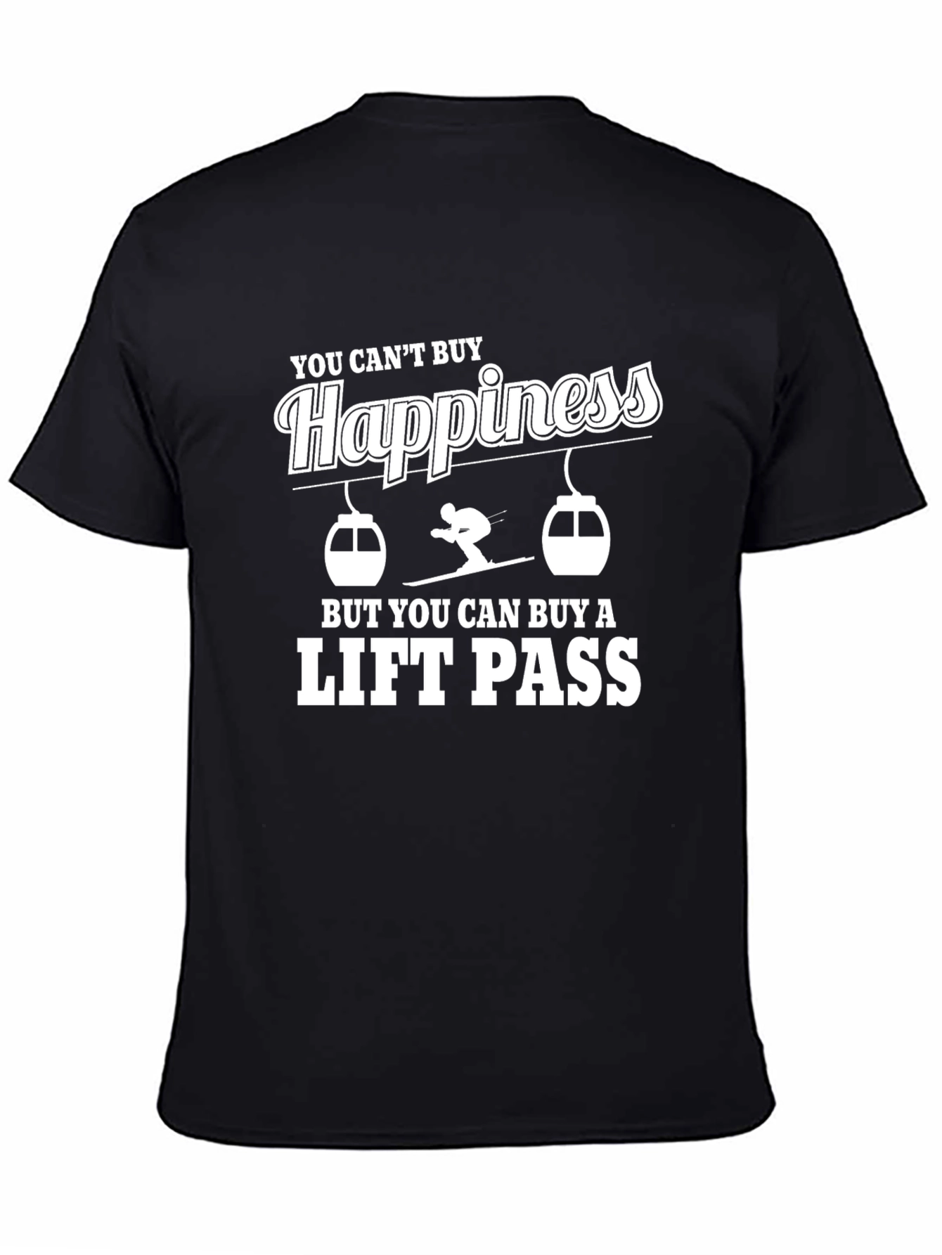 Happiness Lift Pass Graphic T-Shirt - Skiing
