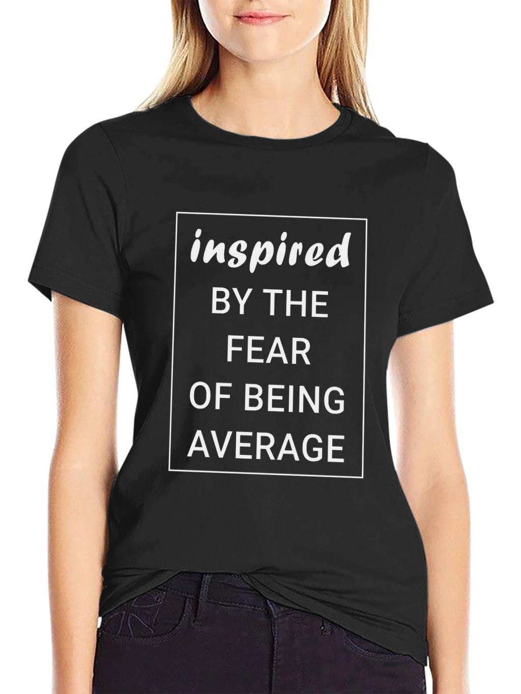 Fear of Being Average Graphic Tee - Black