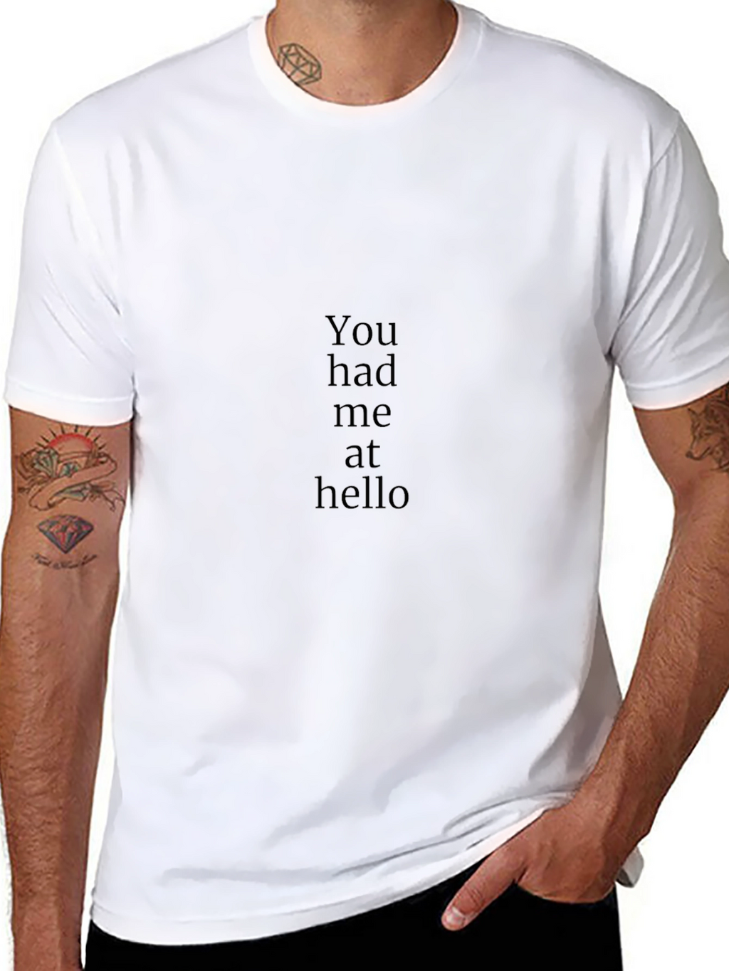 You Had Me at Hello Black T-Shirt