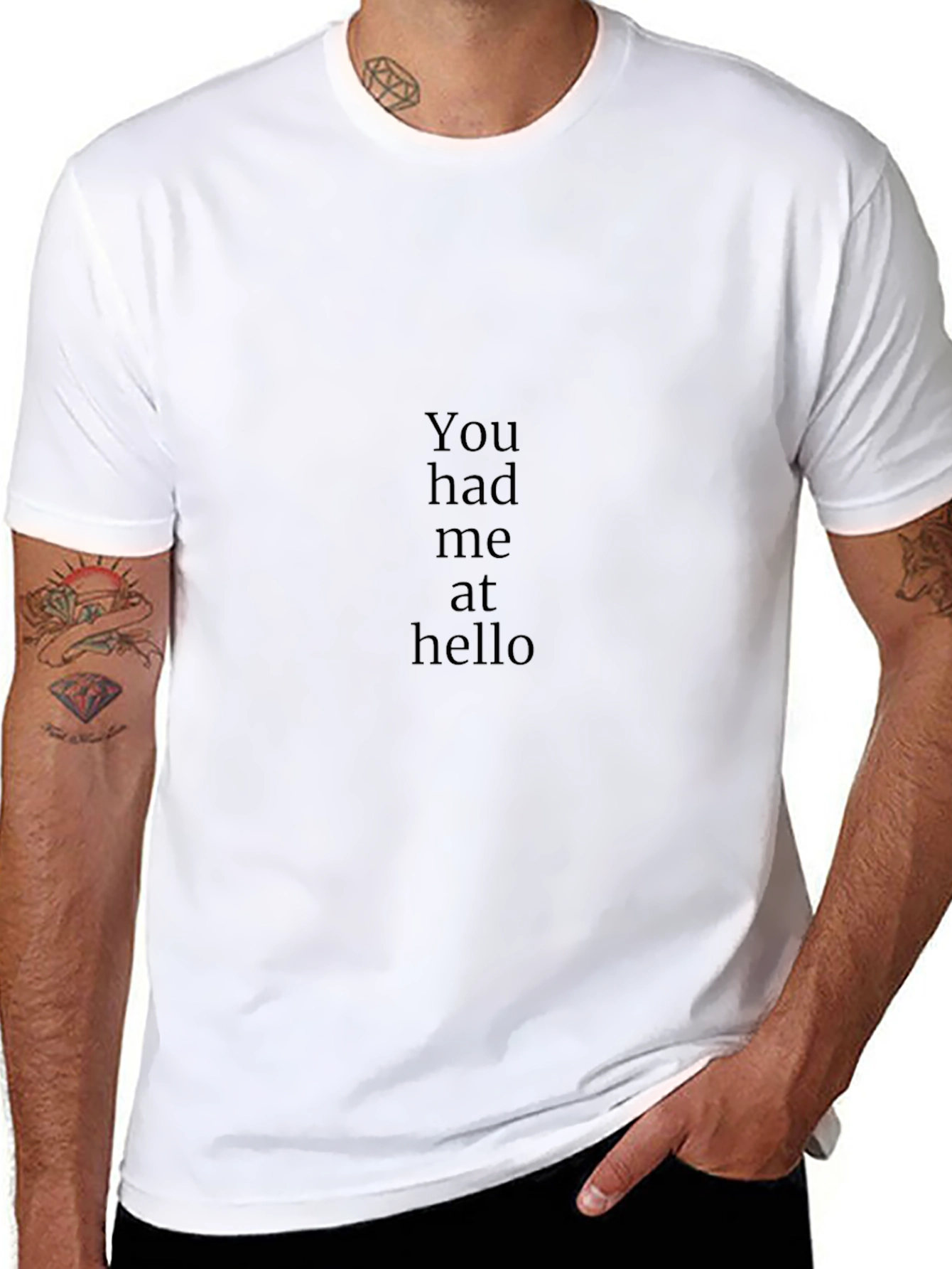 You Had Me at Hello Black T-Shirt