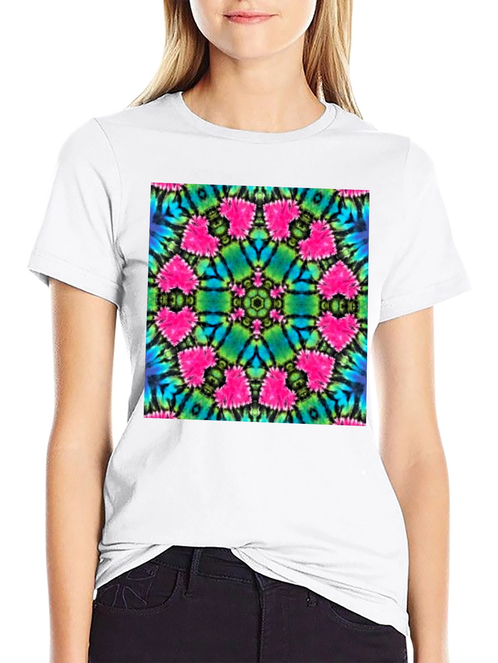 Vibrant Tie-Dye Mandala Graphic Tee