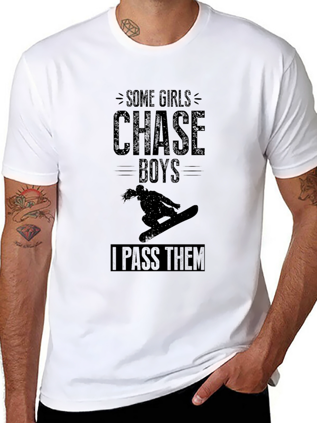 Girls Chase Boys Graphic T-Shirt
