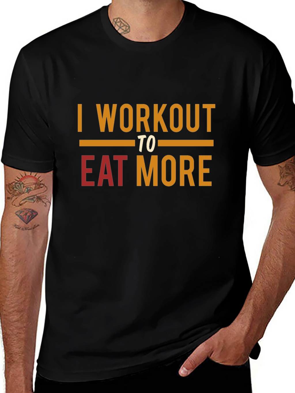 Workout to Eat More Graphic T-Shirt