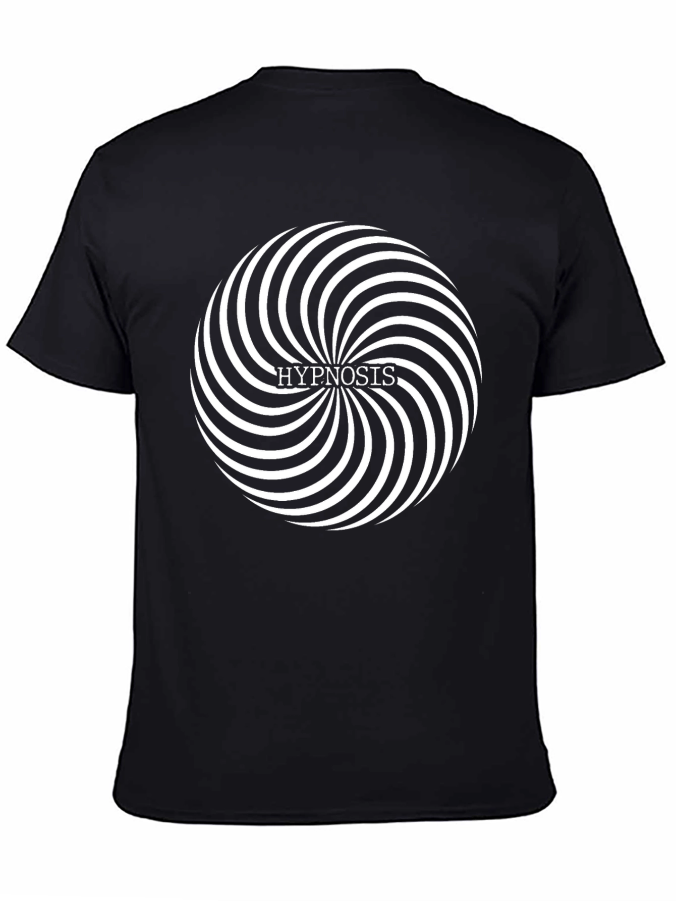 Hypnosis Spiral Graphic T-Shirt - Black