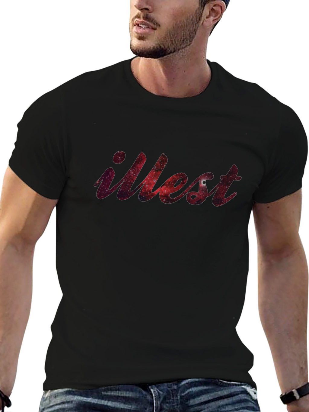 Illest Galaxy Graphic Black T-Shirt