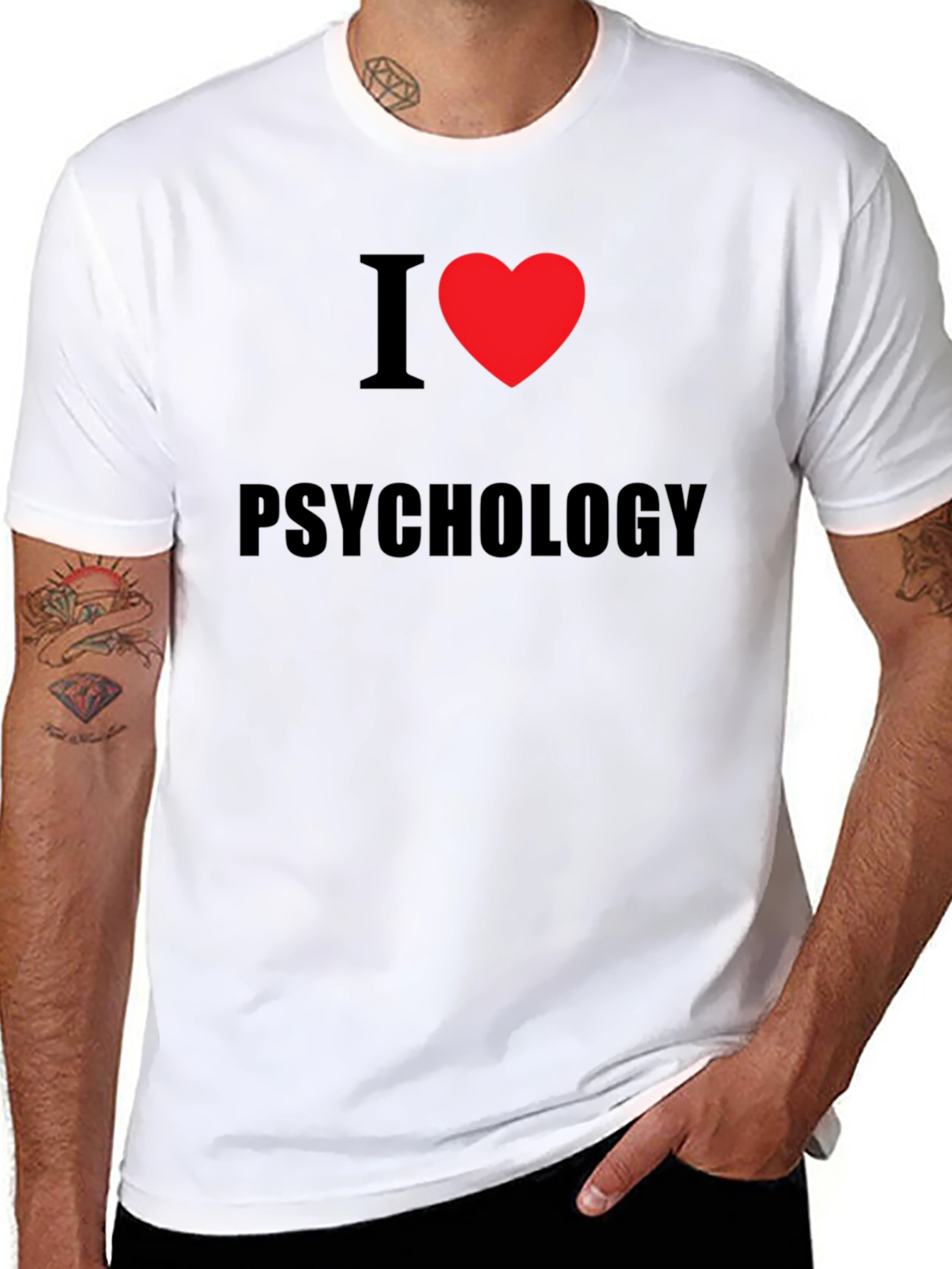 I Heart Psychology Tee - Classic Black T-Shirt