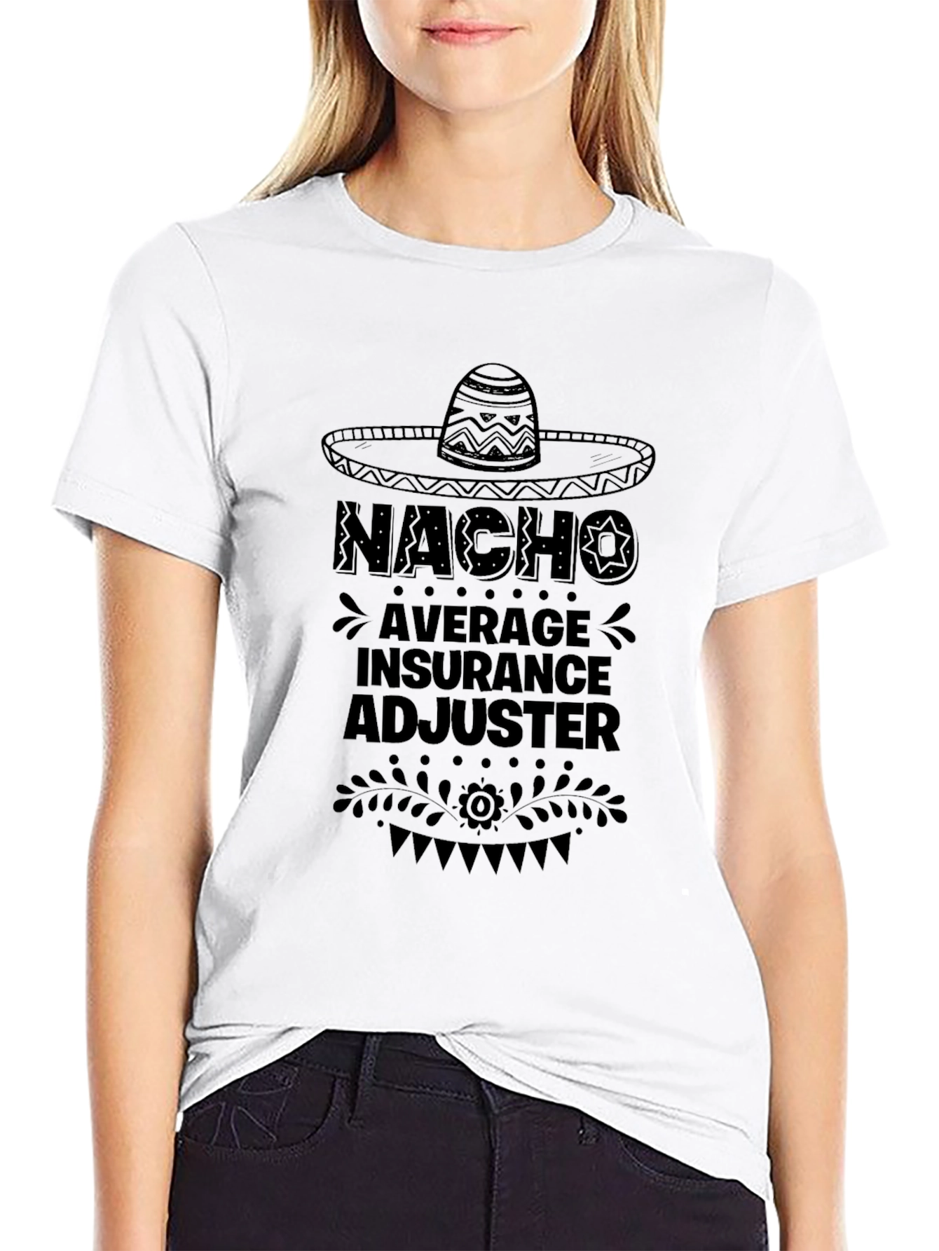 Nacho Average Insurance Adjuster Black T-Shirt