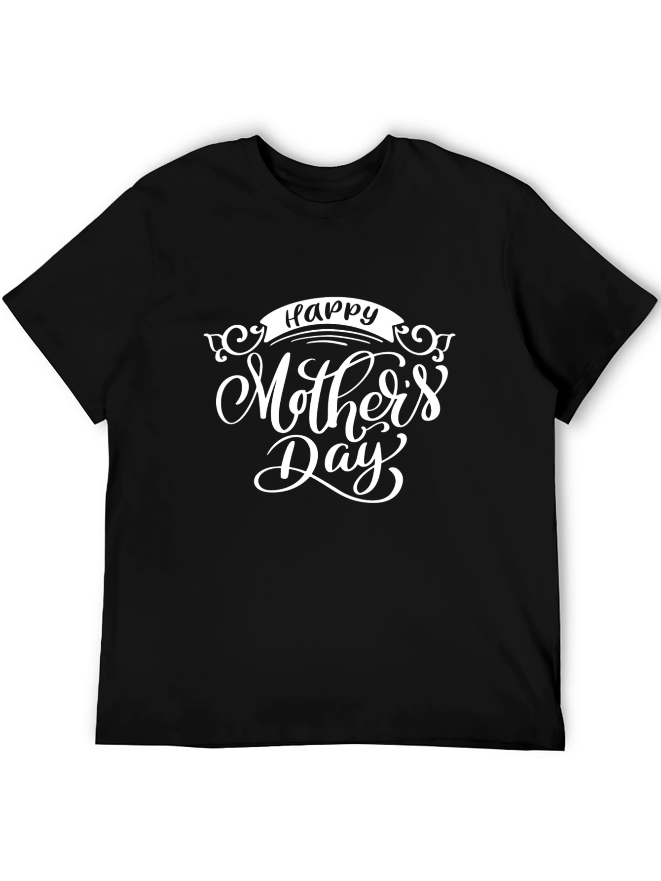 Happy Mothers Day T-Shirt - Black Holiday Tee