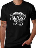 Happy Mothers Day T-Shirt - Black Holiday Tee