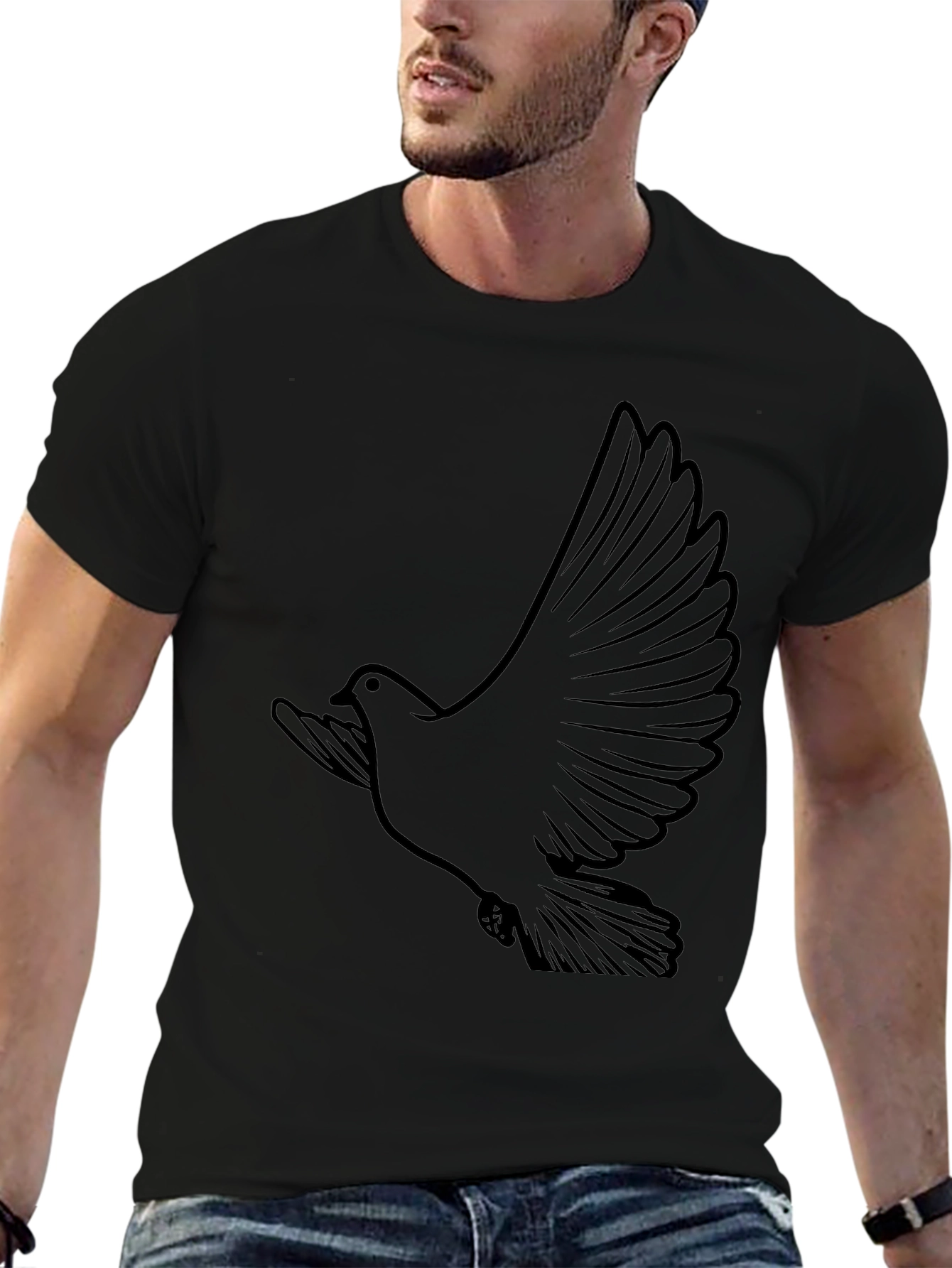 Dove Graphic Tee - Classic Black T-Shirt