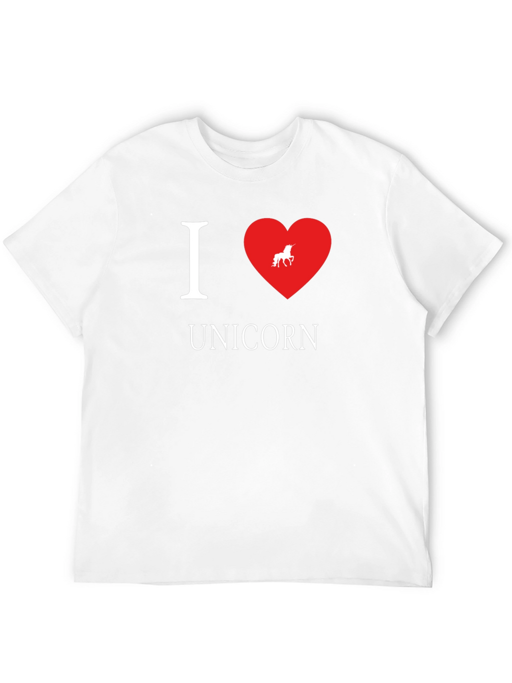 I Heart Unicorn Black T-Shirt