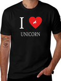 I Heart Unicorn Black T-Shirt