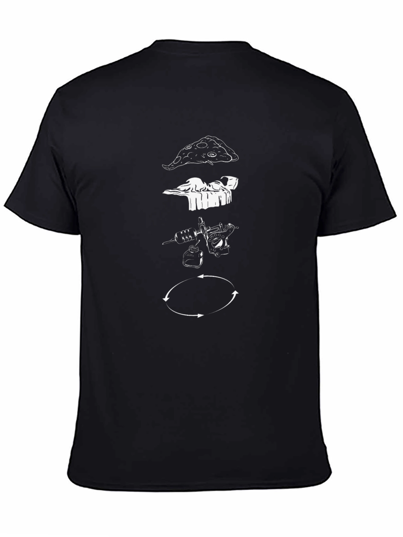 Eat Sleep Tattoo Repeat Black T-Shirt