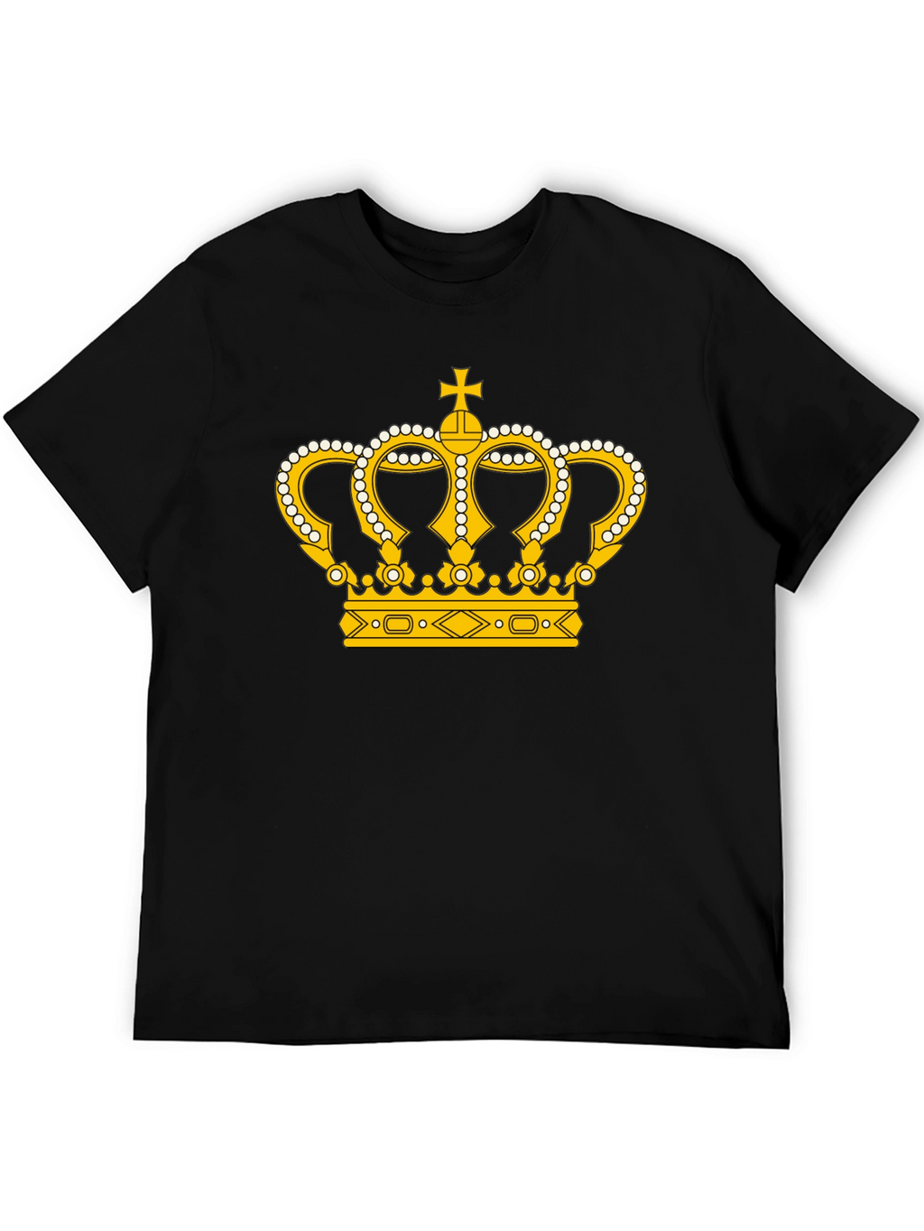 Royal Crown Graphic Tee - Black Cotton Shirt