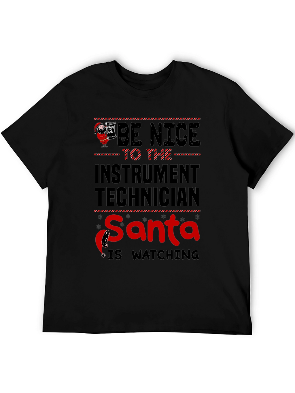 Instrument Technician Santa Watching T-Shirt
