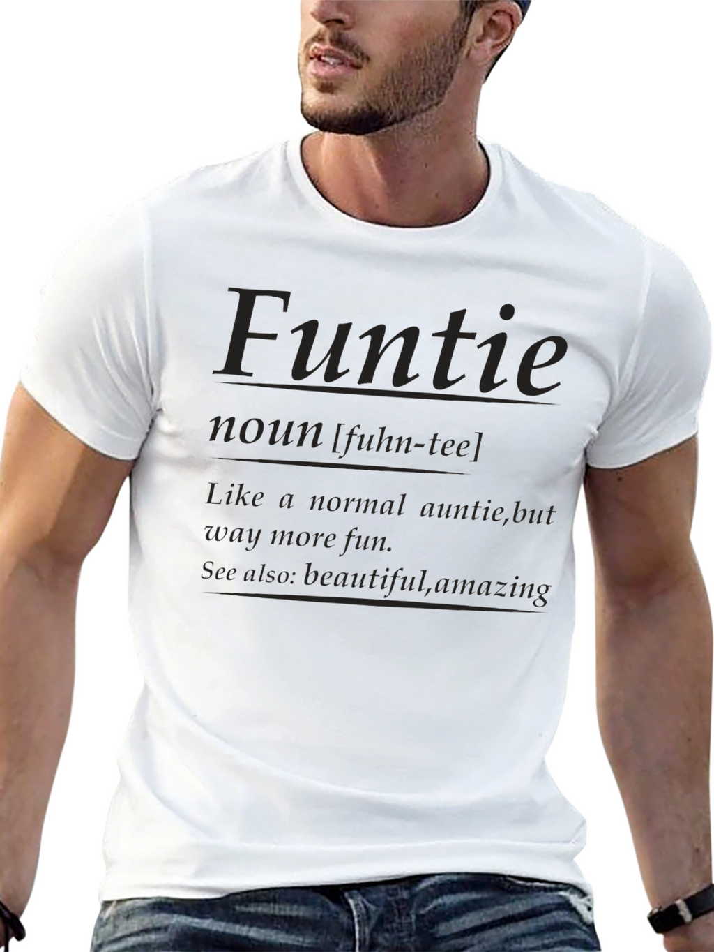 Fun Auntie T-Shirt - Funtie Definition Tee