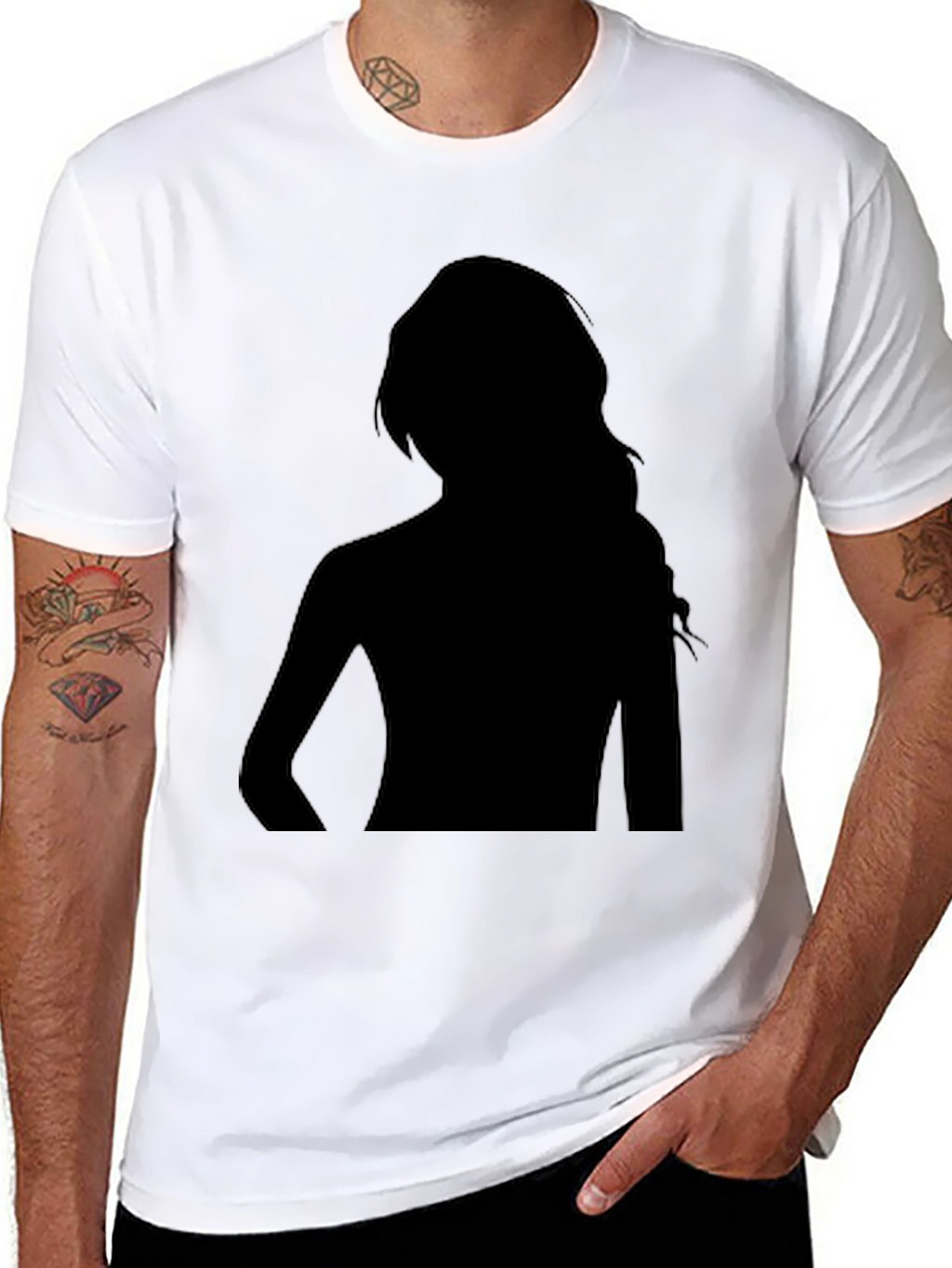 Black Silhouette Graphic Tee