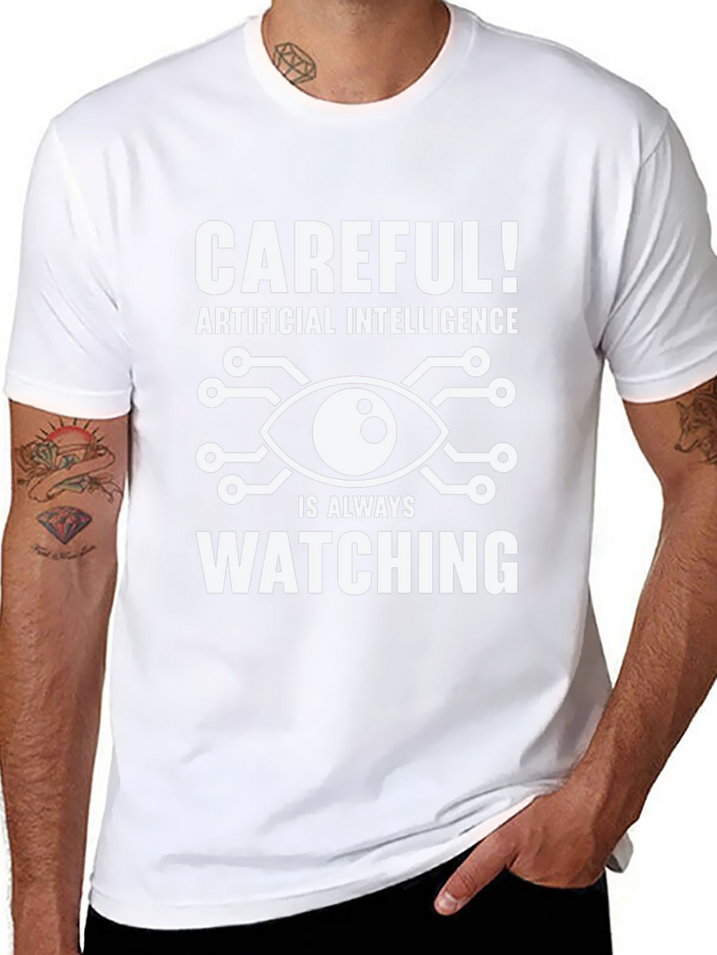 AI is Always Watching T-Shirt - Funny Robot Tee