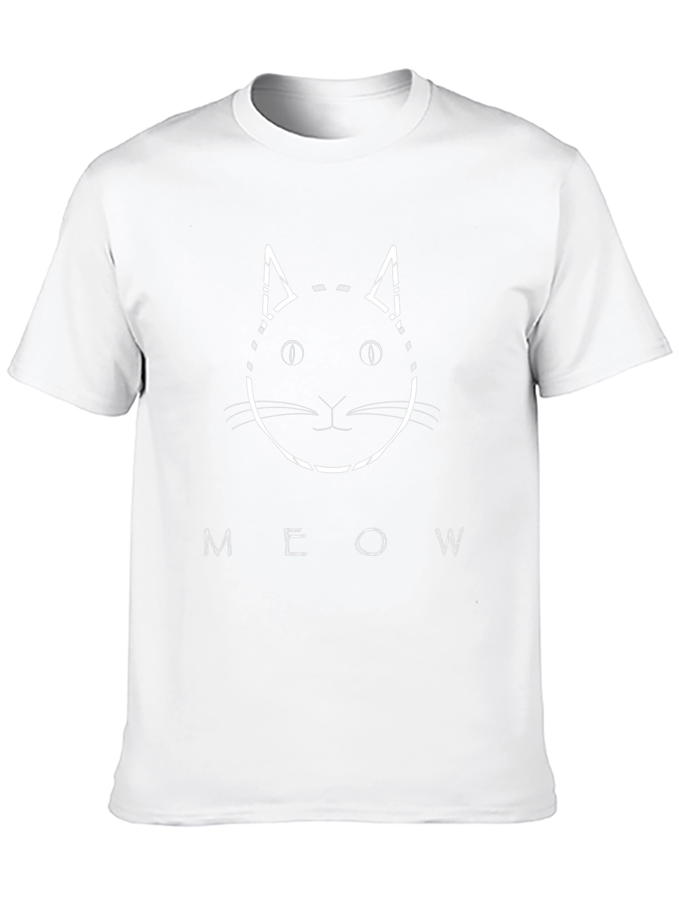 Meow Cat Graphic Tee - Stylish Black T-Shirt
