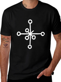 Symbol Graphic Print Black T-Shirt